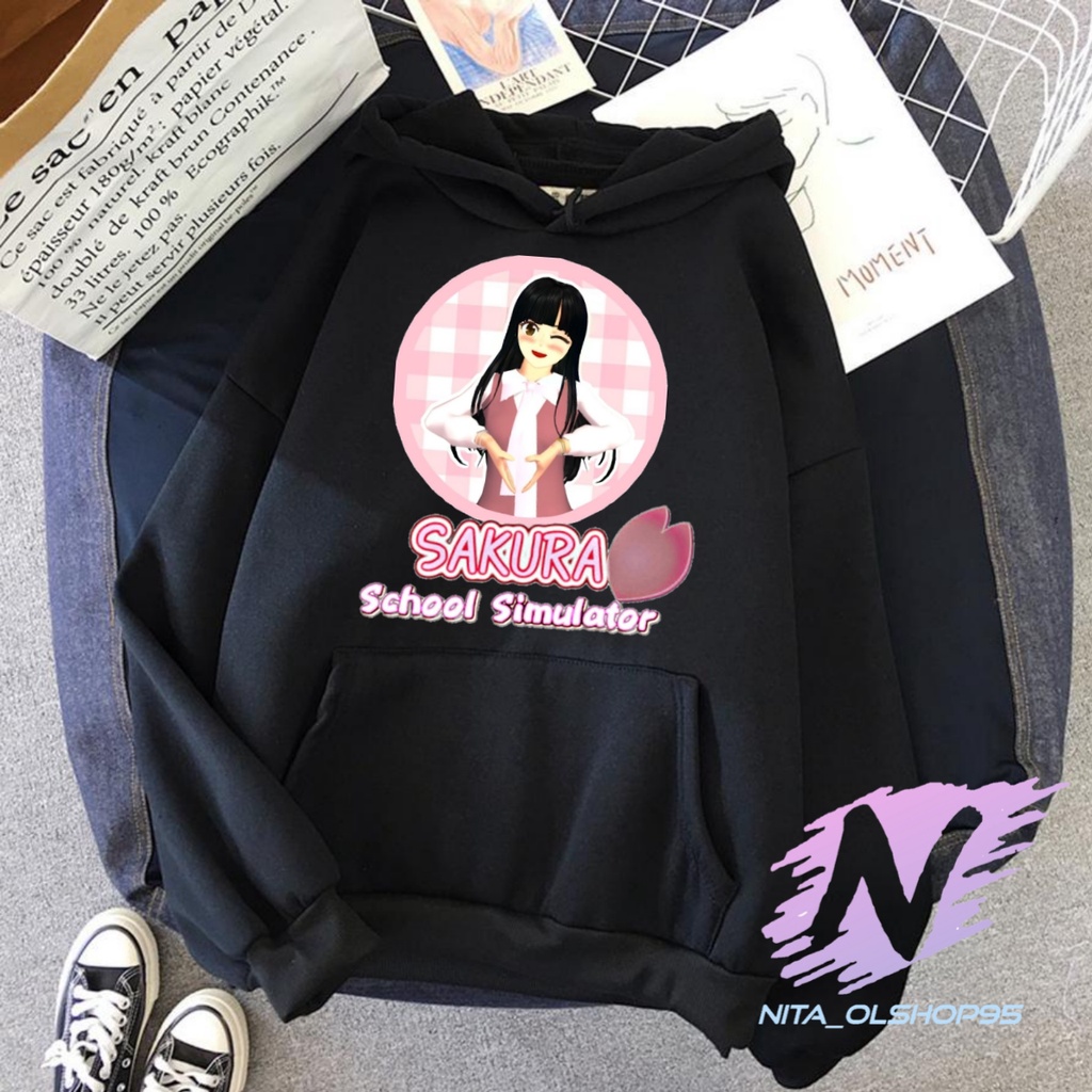 hoodie sakura school simulator love sweter anak sakura school simulator