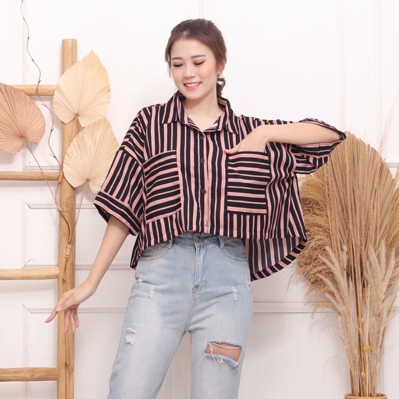 NEW KEMEJA IMPORT STRIPE 057/REALPICT