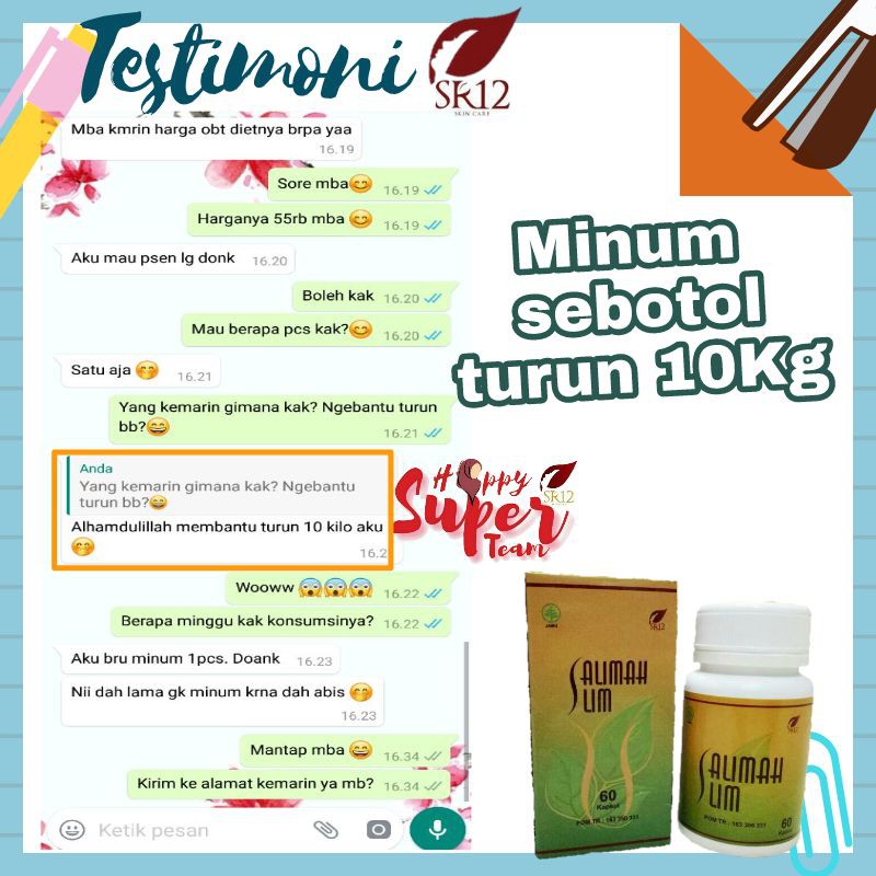 Salimah Obat Pelangsing Badan Perut Wanita Pria Herbal Alami Tradisional Ampuh Cepat Apotik Nitasan Shopee Indonesia