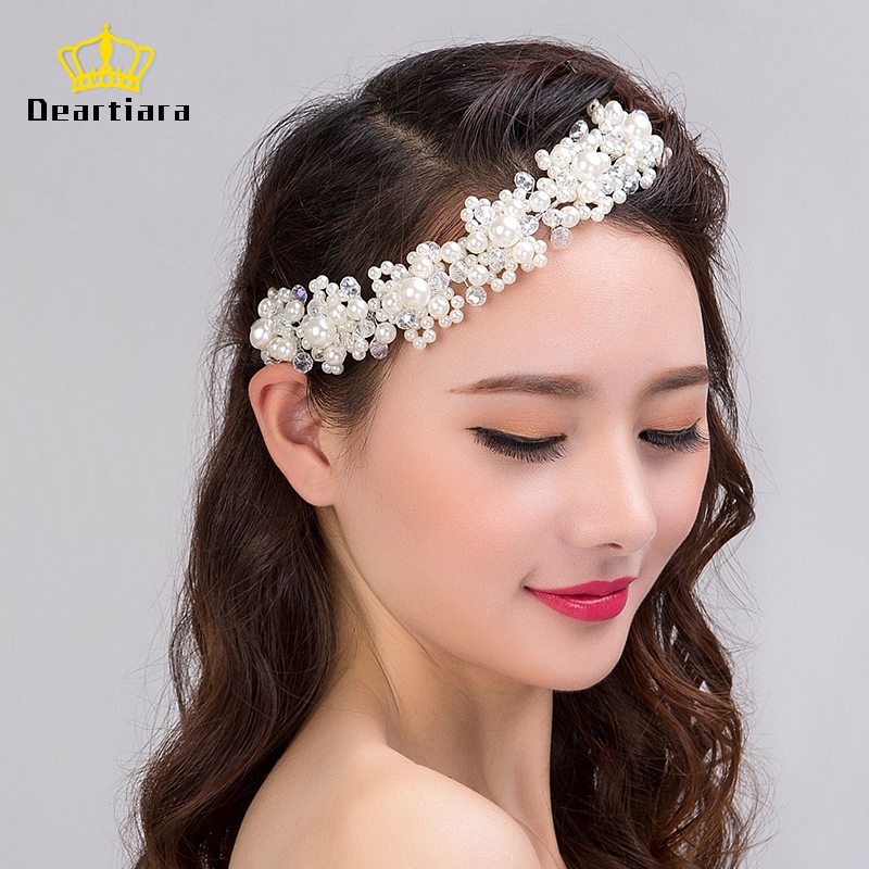 Deartiara Headpiece Bandana Mutiara Aksesoris Rambut Pengantin Wanita