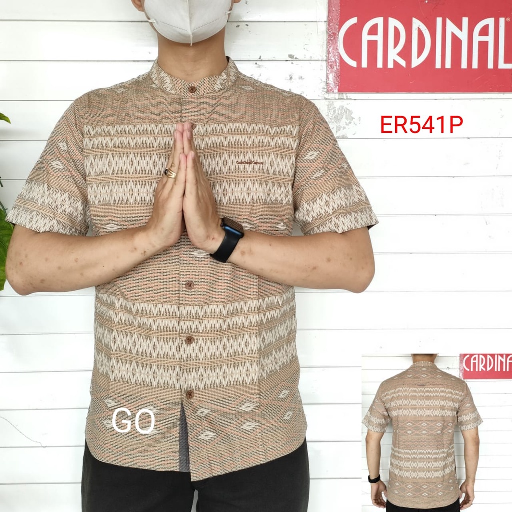 gof M-L CARDINAL KEMEJA KOKO Taqwa Pakaian Pria Original Baju Muslim Salur Lengan Pendek Kekinian TCS