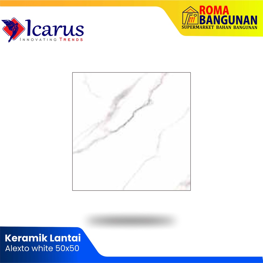 Icarus Keramik Lantai / Keramik Alekto White 50x50