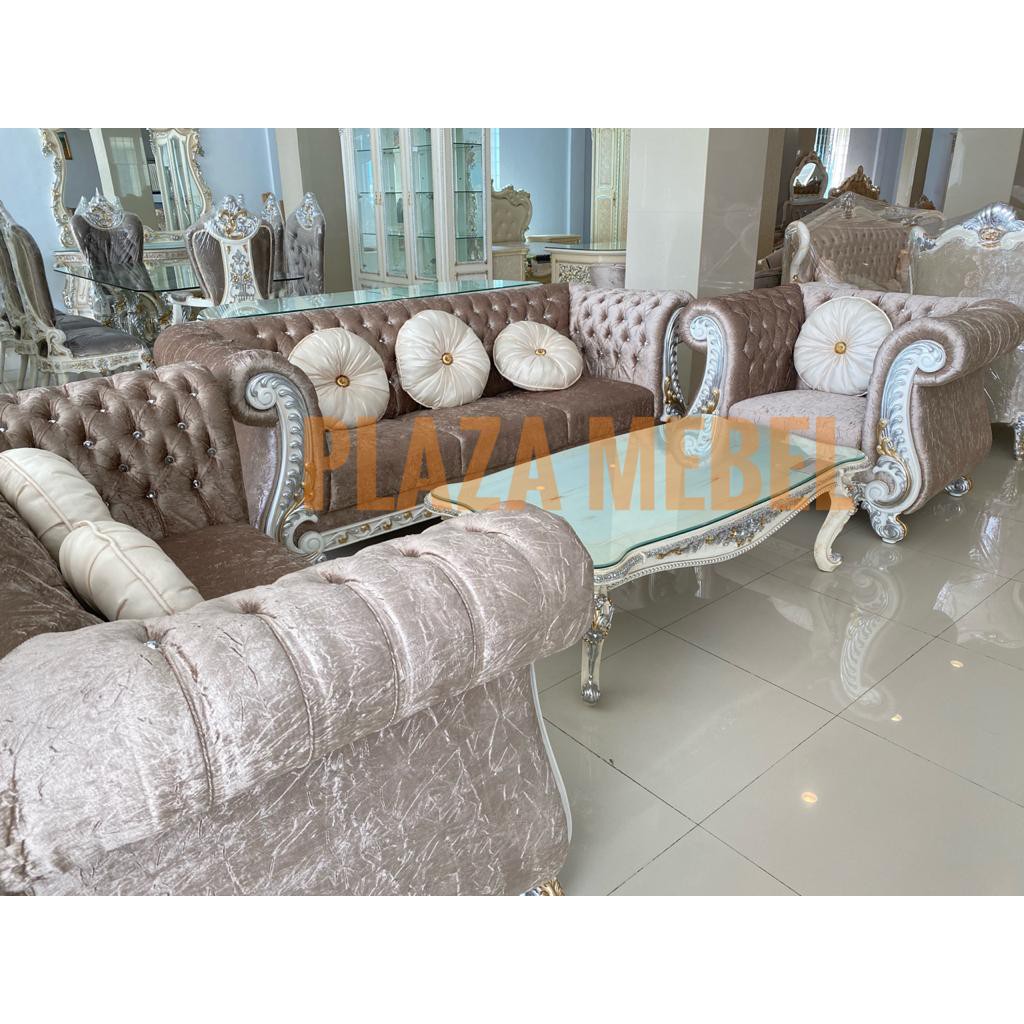 Sofa Classic Sultan Modern Ukir 321 + Meja Tamu