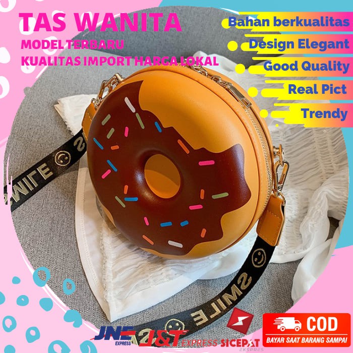 TAS SELEMPANG WANITA GN3148 DONAT TAS WANITA TAS IMPORT MURAH NB377