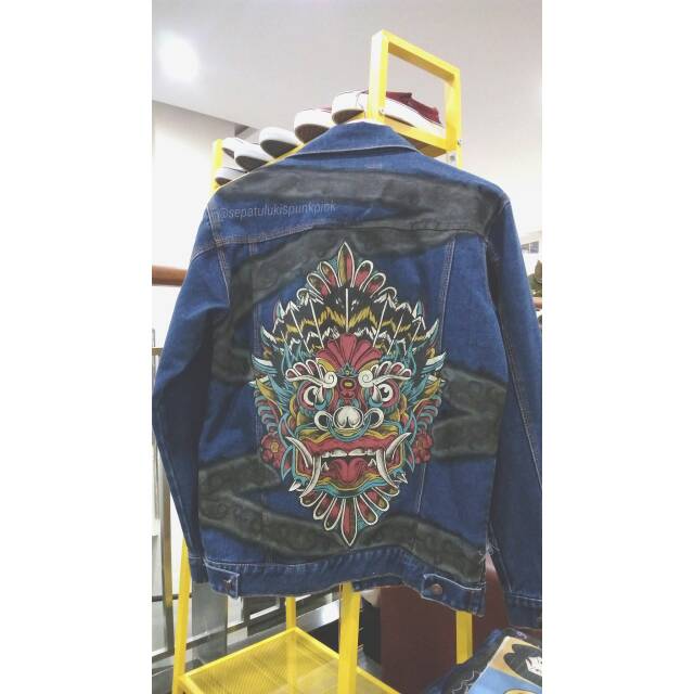 jaket jeans batik
