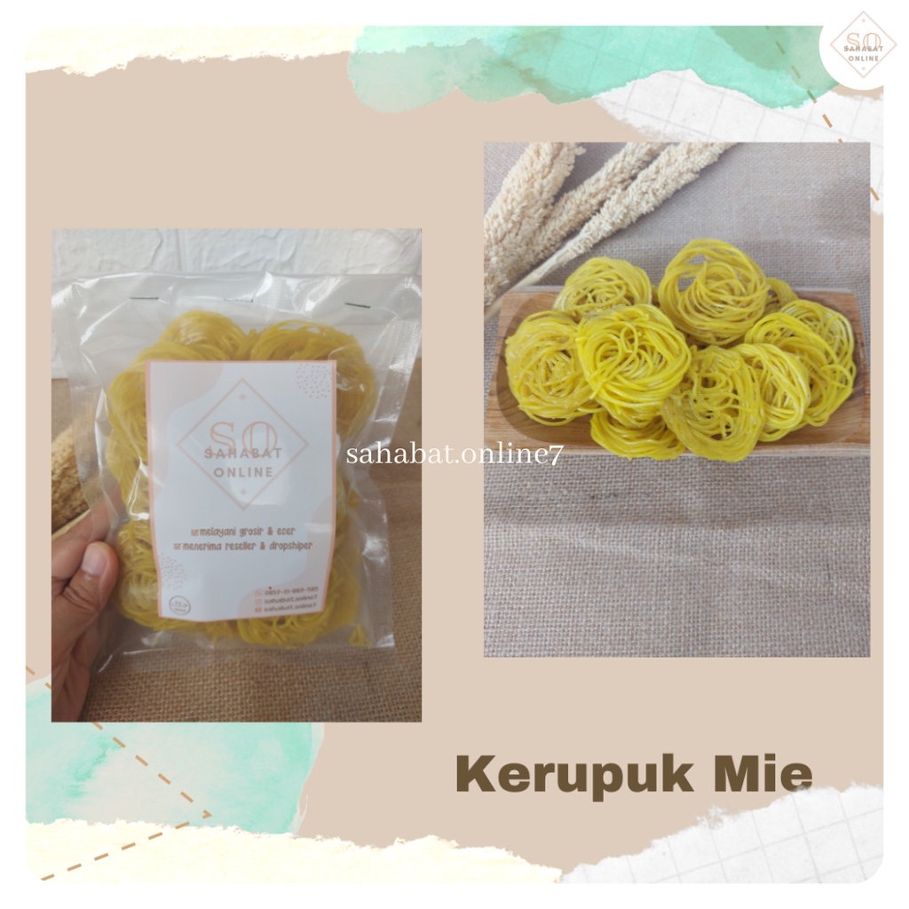

KERUPUK MIE KUNING MENTAH/KERUPUK MI/KERUPUK MI KHAS TEGAL/KERUPUK MIE HARJOSARI TEGAL