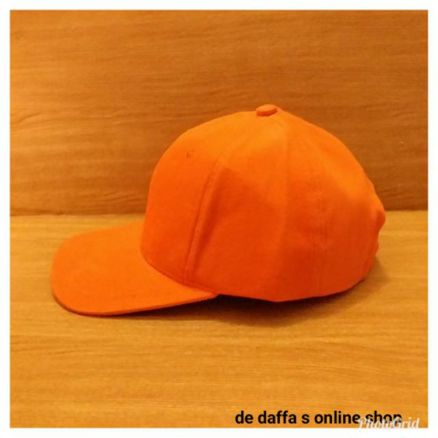 Topi Baseball dewasa polos ORANGE  pria wanita Casual sport - ORANGE