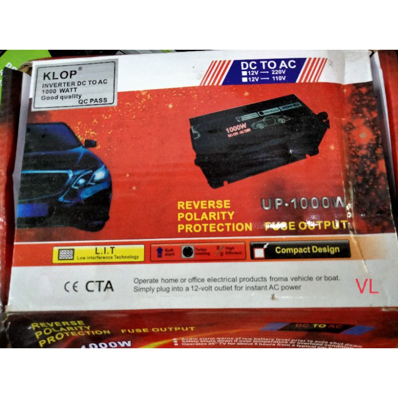 Inverter KLOP DC to AC. 1000 W
