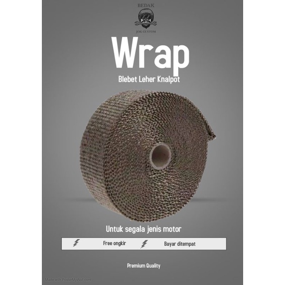 Wrap Blebet Knalpot Sepeda Motor
