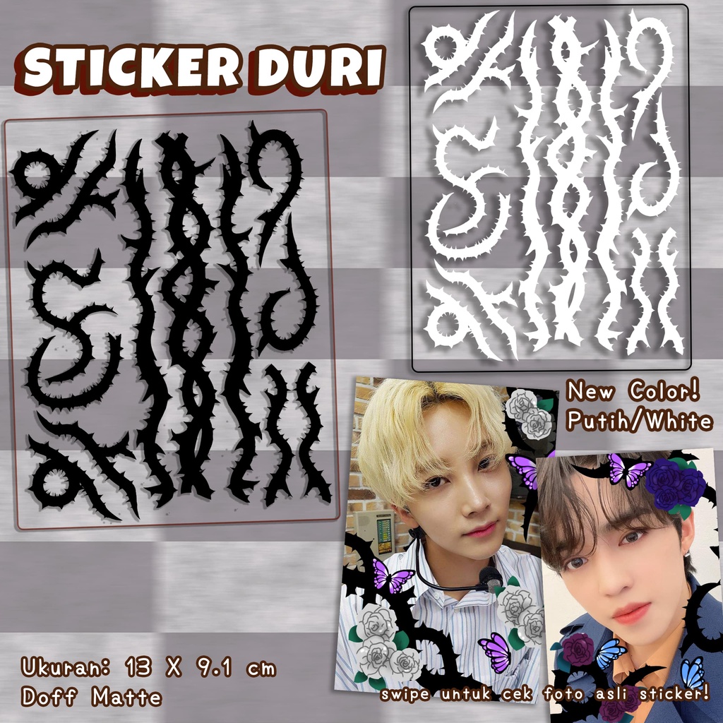 Stiker Dekorasi Deco Photocard / Journal / Polcos Duri (Waterproof) by @peachkiss.xo