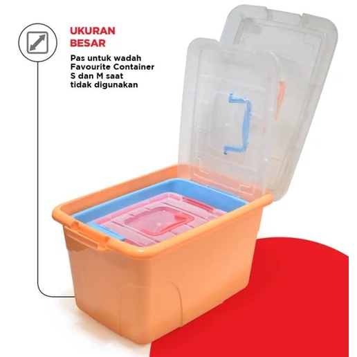 BOX KOTAK PARCEL SEMBAKO FAVOURITE CONTAINER L 16LITER MASPION + TUTUP