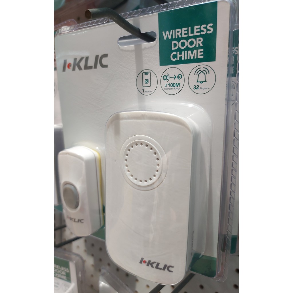 I-KLIC BEL PINTU NIRKABEL / BEL RUMAH 100METER / WIRELESS DOORBELL BATT 1 ON 1