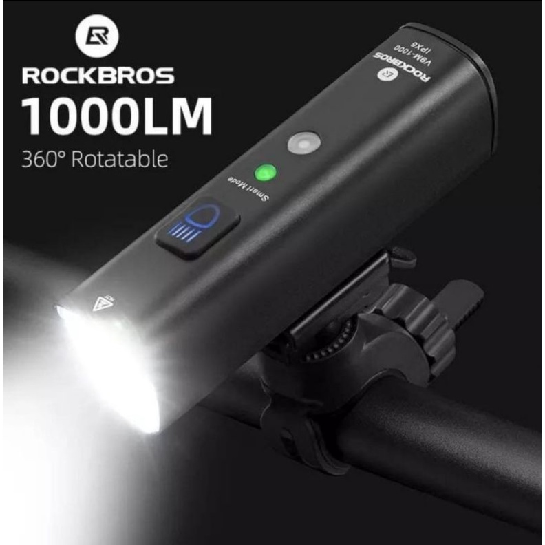 LAMPU SEPEDA ROCKBROS V9M 1000lm lumens Roadbike MTB LIPAT ATV scooter