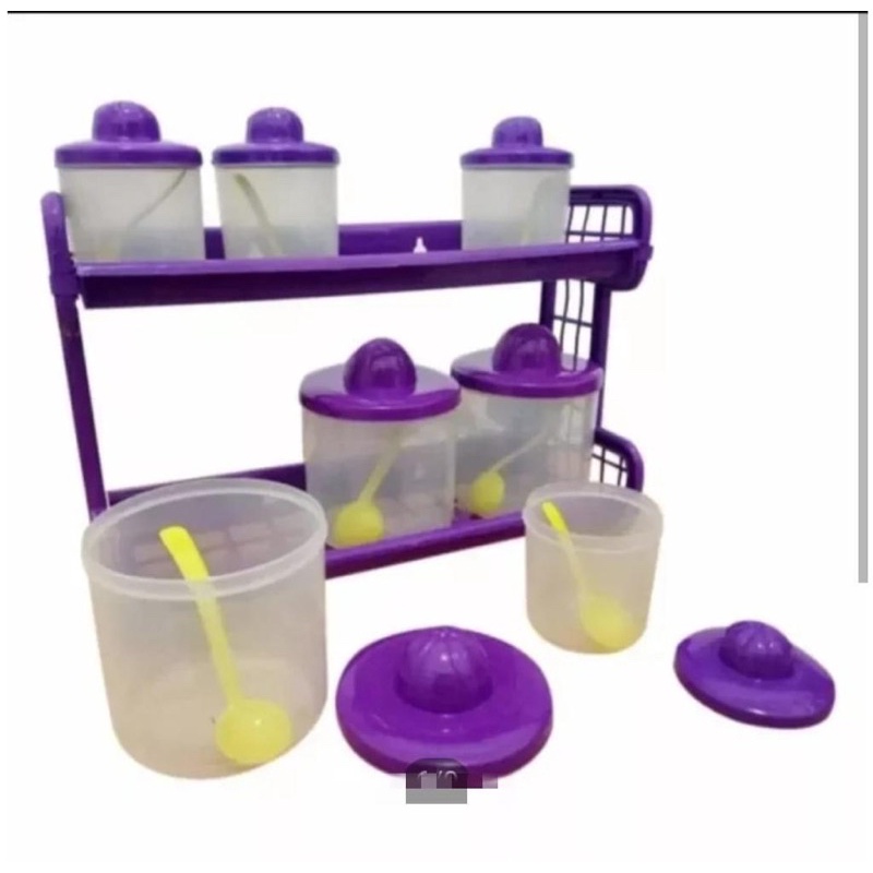 Kitchen set Tempat Bumbu 7 in 1 pastela - Random Warna