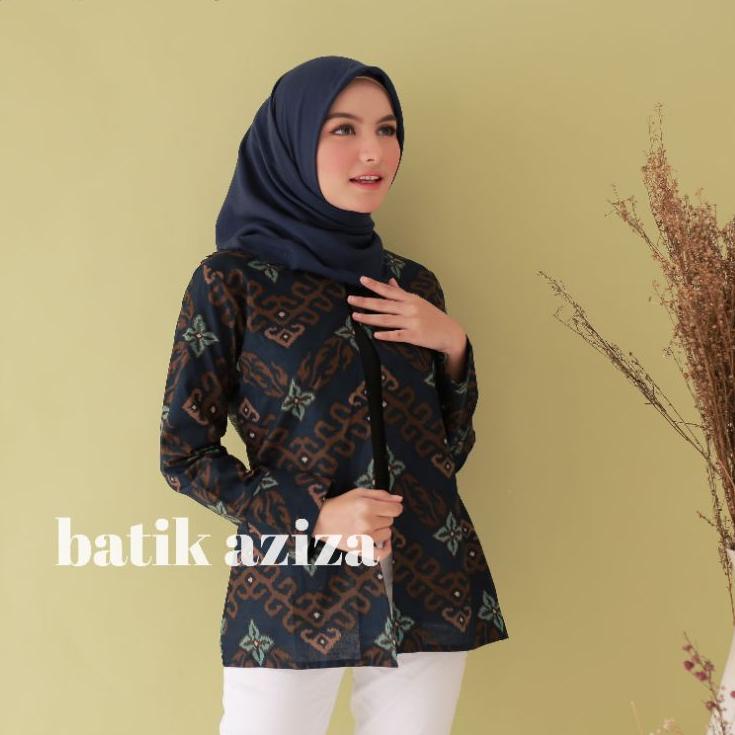 Berkualitas Outer Batik Blazer batik Wanita Lengan Panjang
