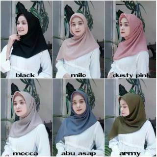 Jilbab Segiempat BELLA  SQUARE  Kerudung  Double Hycon 