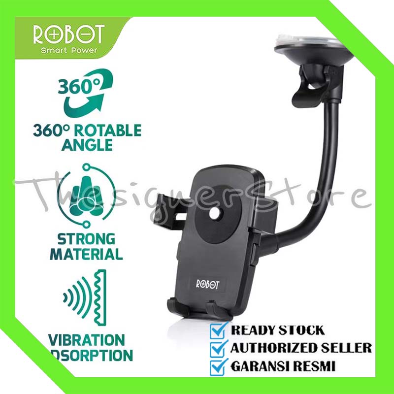 Car Holder ROBOT RT-CH06 Aluminium Tube Car Stent Holder Silicone Sucker