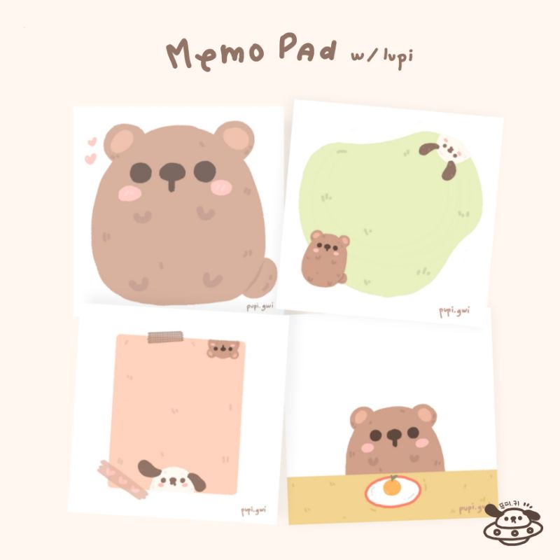 

pupi♡ Memo Pad Ilustrasi plenner journal lucu note dekorasi