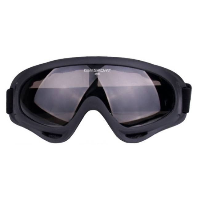 TaffSPORT Kacamata kaca mata sport sepeda motor Goggles Ski UV400 - X400 Black jnp