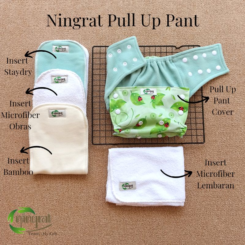 Clodi Ningrat ( Cover Only ) Pullpants &amp; Front Snap BB 3-18 Kg / Popok Kain Cuci Ulang / Cover Clodi Ningrat [ Bunda Altaf ]