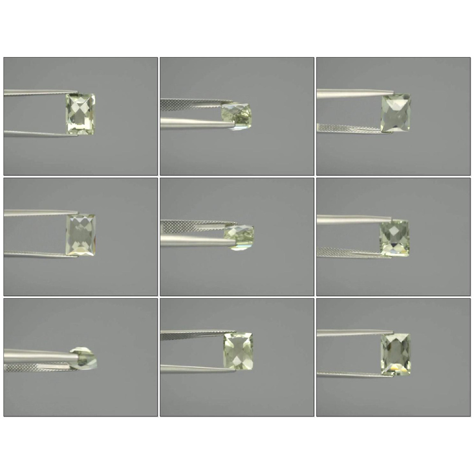 VS Baquette 3.36ct 11x7.8x5.3mm Natural Light Green Amethyst, Brazil AT136