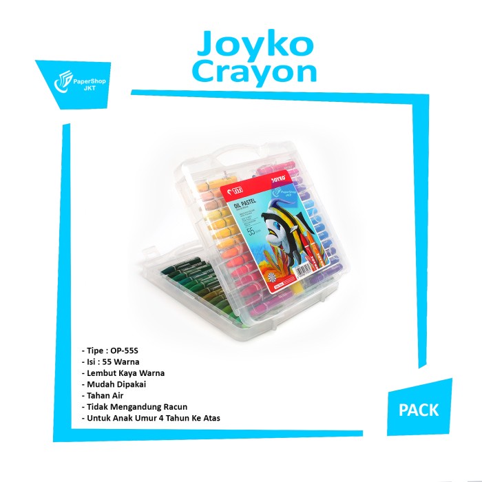 

(TERLARIS) GROSIR!!! Titi Krayon Minyak 55 Warna / Crayon 55 Colors Oil Pastels