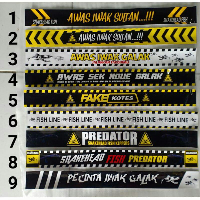 sticker awas ikan galak/awas iwak galak/awas iwak sultan