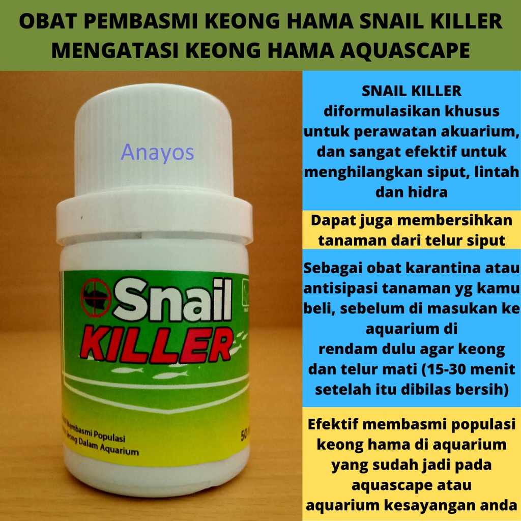 Obat Pembasmi Keong Hama SNAIL KILLER Mengatasi Keong Hama Aquascape