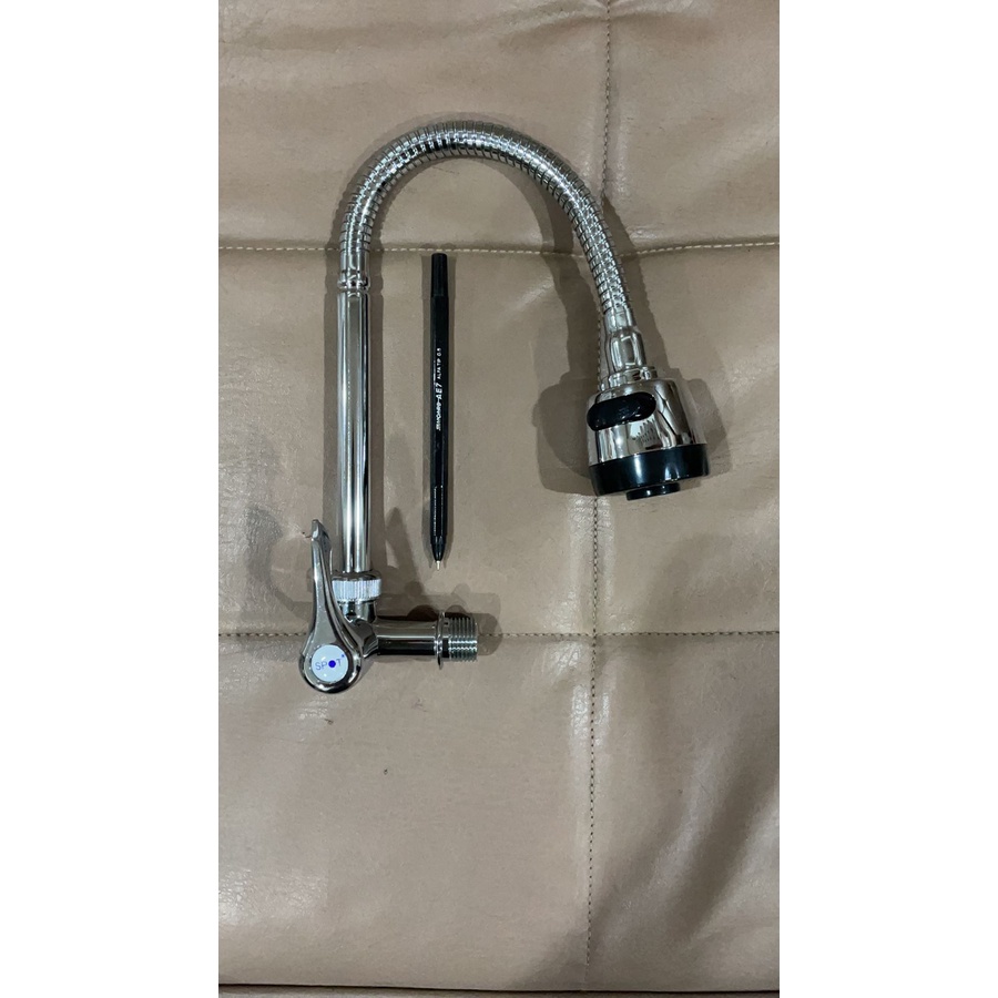 Keran Angsa Fleksibel Engkol Stainless Spot Dapur Kitchen Sink 2 Arah