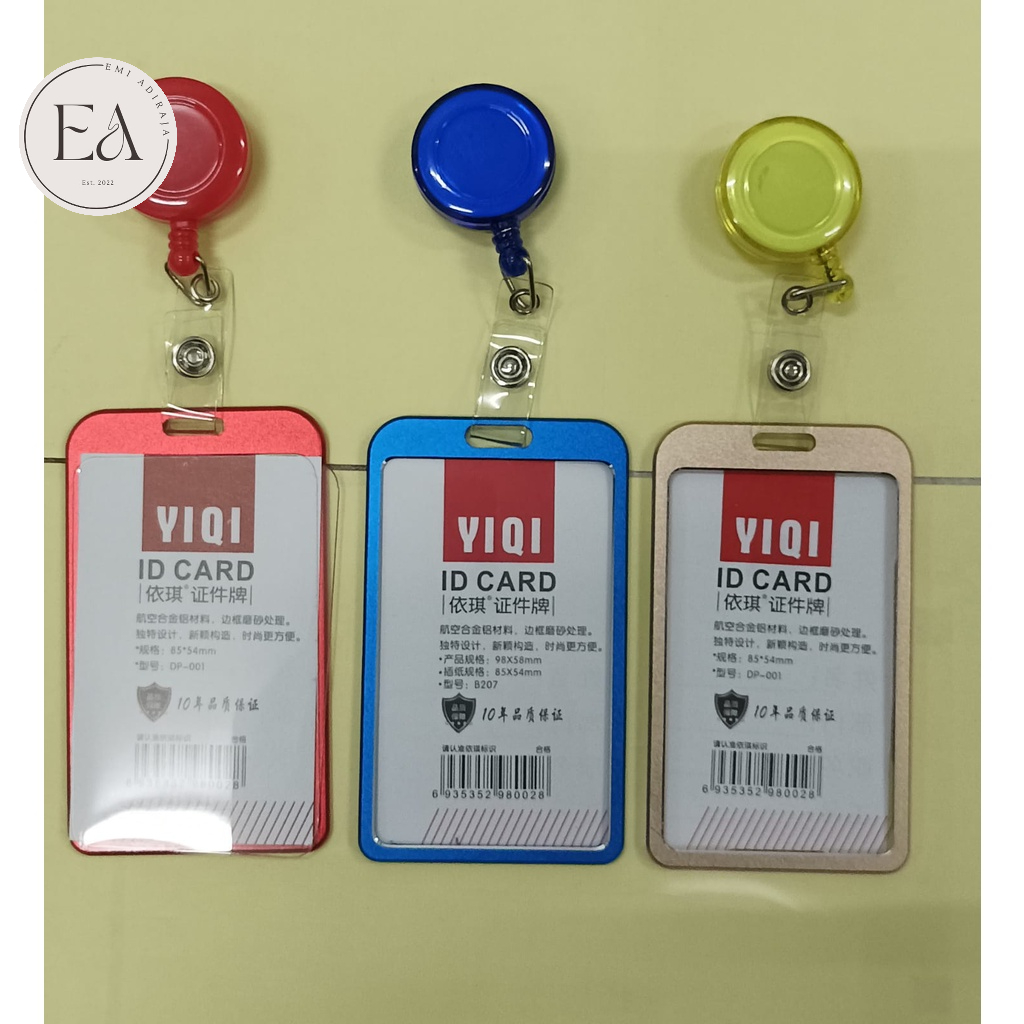 

Frame / Casing ID Card / Name Tag holder Aluminium + Yoyo Tarik