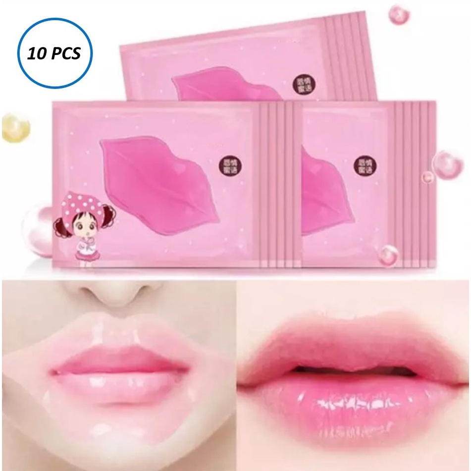 Termurah !!! 10 Pcs Masker Bibir Collagen Nourish Lips / Collagen Lip Mask Masker Bibir PINK ORIGINAL Alami Masker Wajah organik / Masker Wajah Pelembab Bibir Pink Alami Pemerah Bibir PINK Mengobati Bibir Kering Bibir Hitam Bibir Pecah Pelengkap Liptint