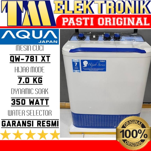 MESIN CUCI AQUA QW 781XT / Mesin cuci 2 tabung kapasitas 7kg