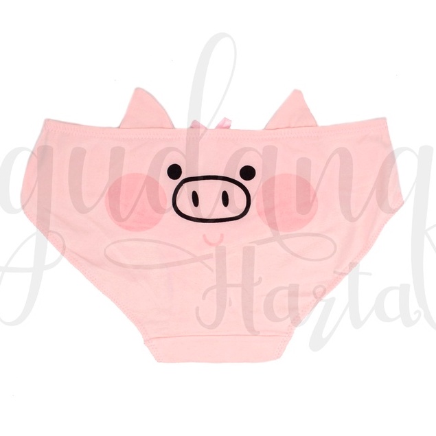 Celana Dalam Wanita  Motif Babi Gemoy Pig Undeware Lucu GH 102101