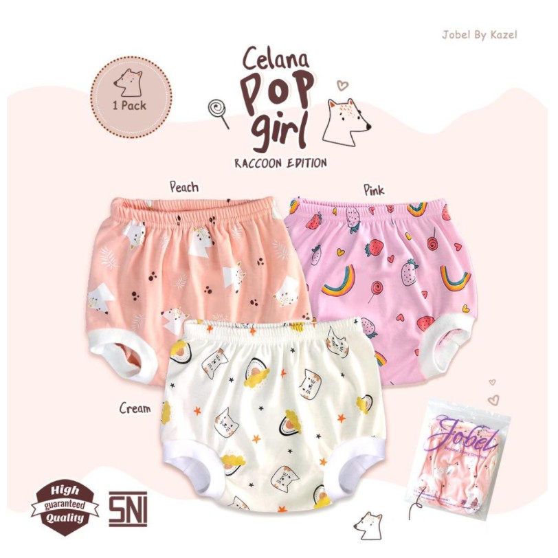 Jobel Celana Pop Bayi Anak 0-2 tahun 3Pcs / 6Pcs Celana Pop DONUT MONSTER Mouse Racoon Stingray Summer CBKS