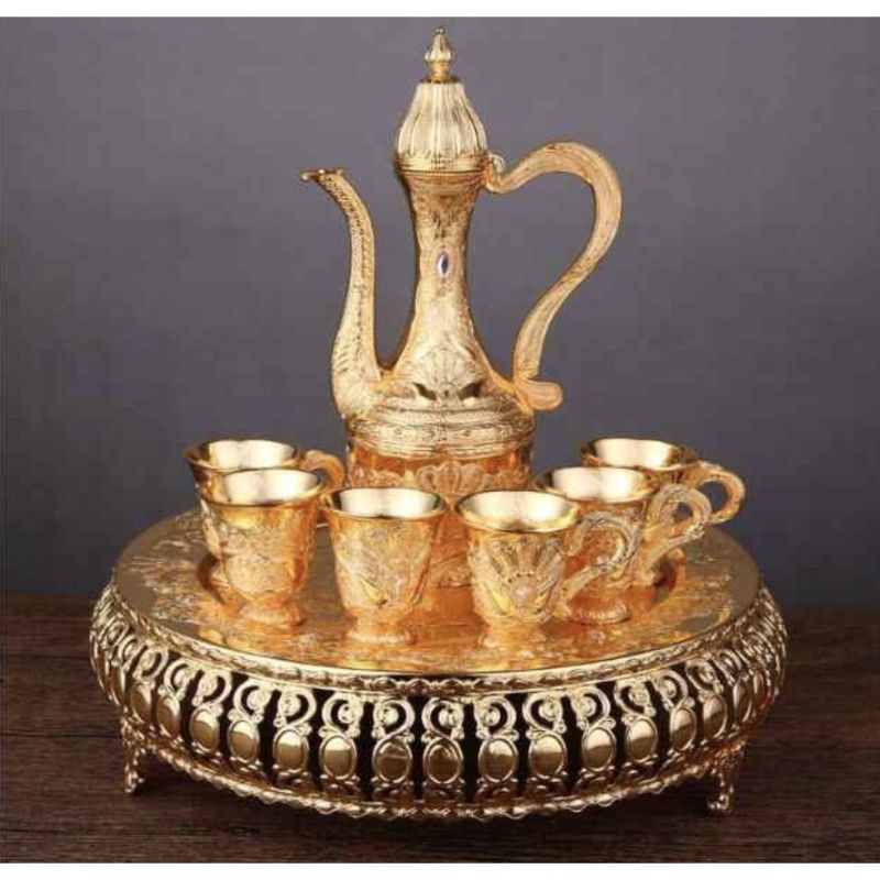 Teko Arab Aladin Set 7 Gold Tinggi
