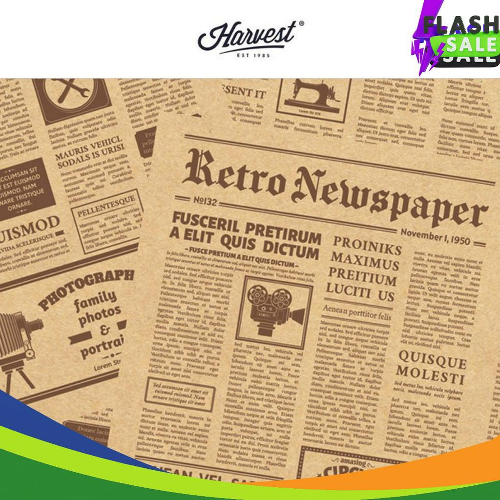 

DISCOUNT TODAY Kertas Kado Harvest Wrapping Paper Brown Kraft Newspaper