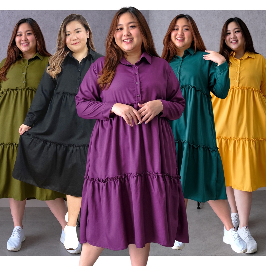 LD 120 DRESS JUMBO BAJU BIG SIZE WANITA BAJUBUNDA DESSY