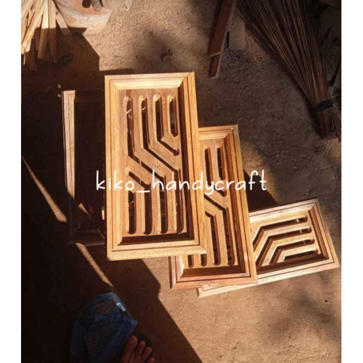 Loster ukir minimalis kayu jati