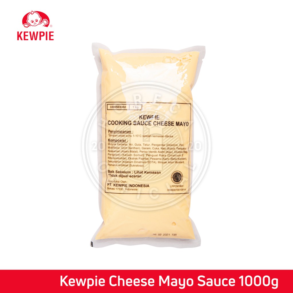 

Kewpie Cooking Sauce Cheese Mayo 1000gr / Saus Keju Kewpie Mayo 1kg