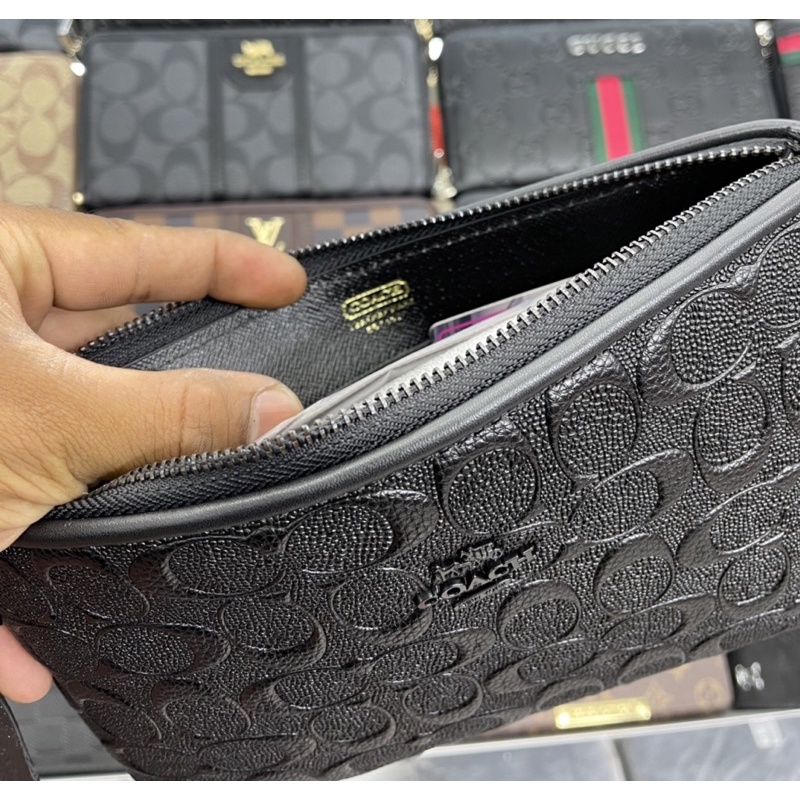 Pouch Tangan Handbag Dompet Tangan Coach Pria/Wanita Kulit Premium quality