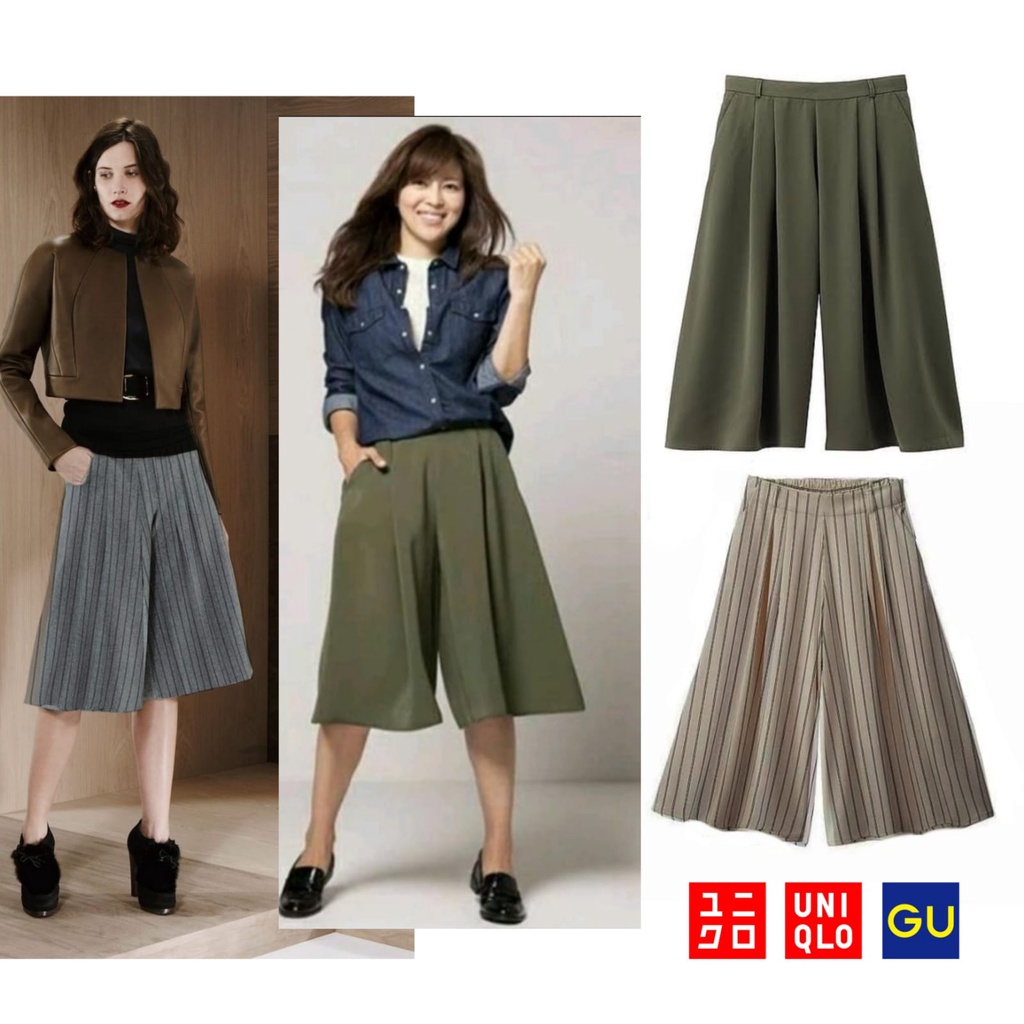 Celana Kulot Wanita GU Uniqlo Gaucho Pants