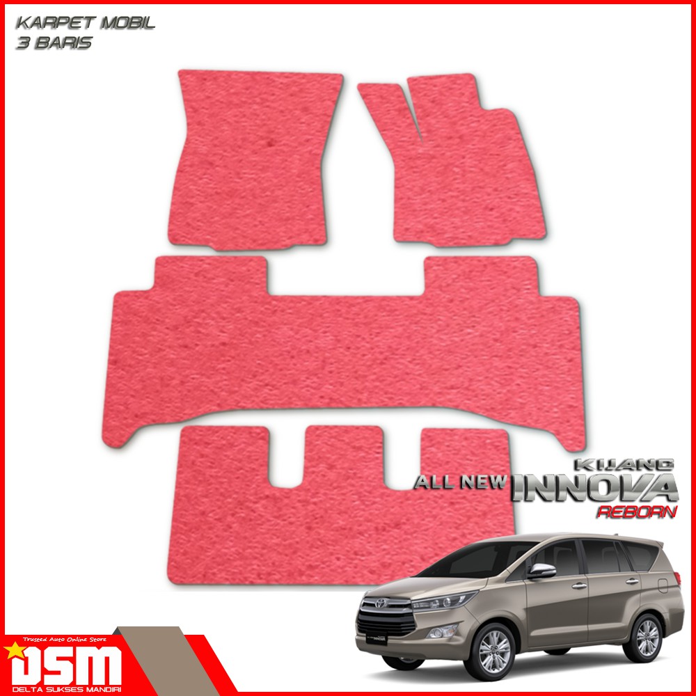 Karpet Mobil All New Kijang Innova - 3 Baris / Karpet Mie Reborn / Aksesoris Mobil Innova Reborn