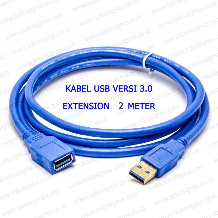 KABEL HOWELL 2  mtr USB3.0 EXTENSION AM - AF blue perpanjangan kabel usb3