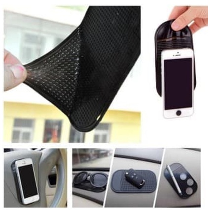 Anti Slip Dash Mat Dashboard Mobil Sticky Magic Pad HP Handphone Phone Tempelan Dudukan Non Selip