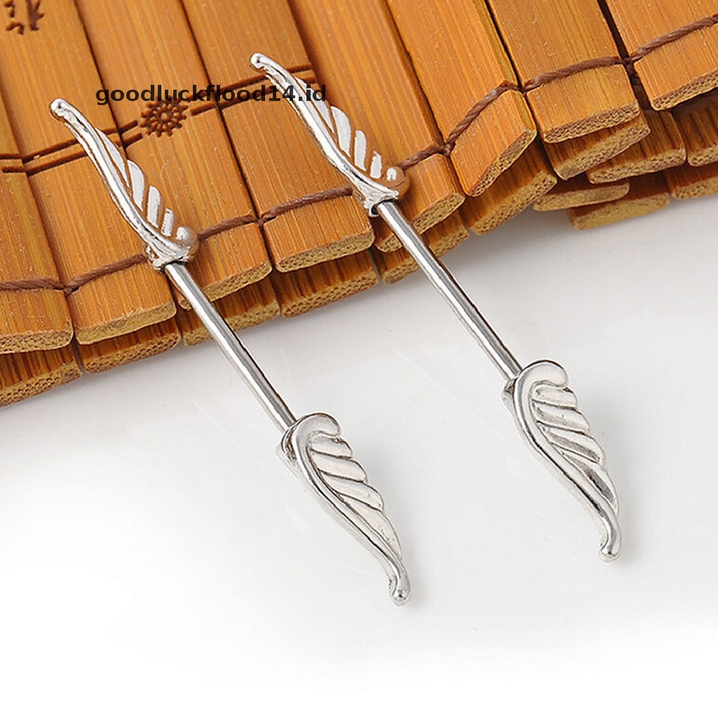 [OOID] New Sexy Angel Wings Feather Body Nipple Bar Barbell Piercing Ring 14G Jewelry ID