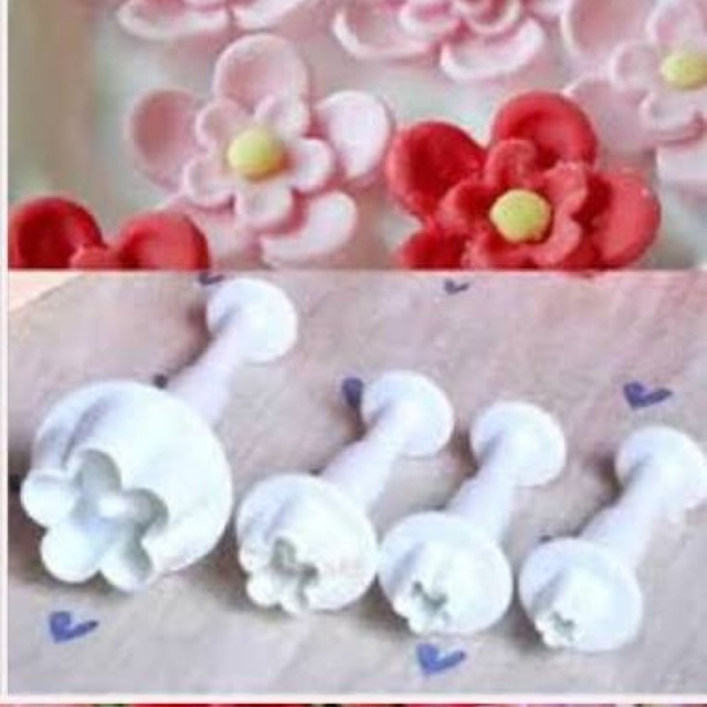 Plunger Bunga A106 Cetakan Bunga Fondant isi 4 pcs