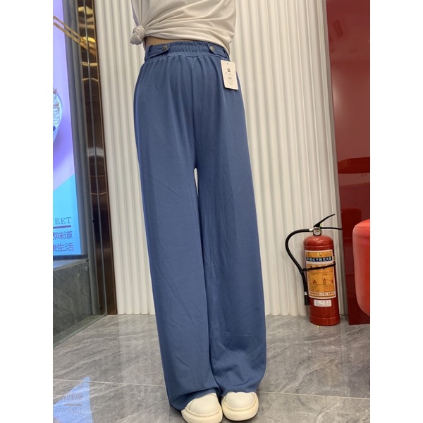 JOSHIN Celana Kulot Wanita Silky Rib - Cullote Pants Button