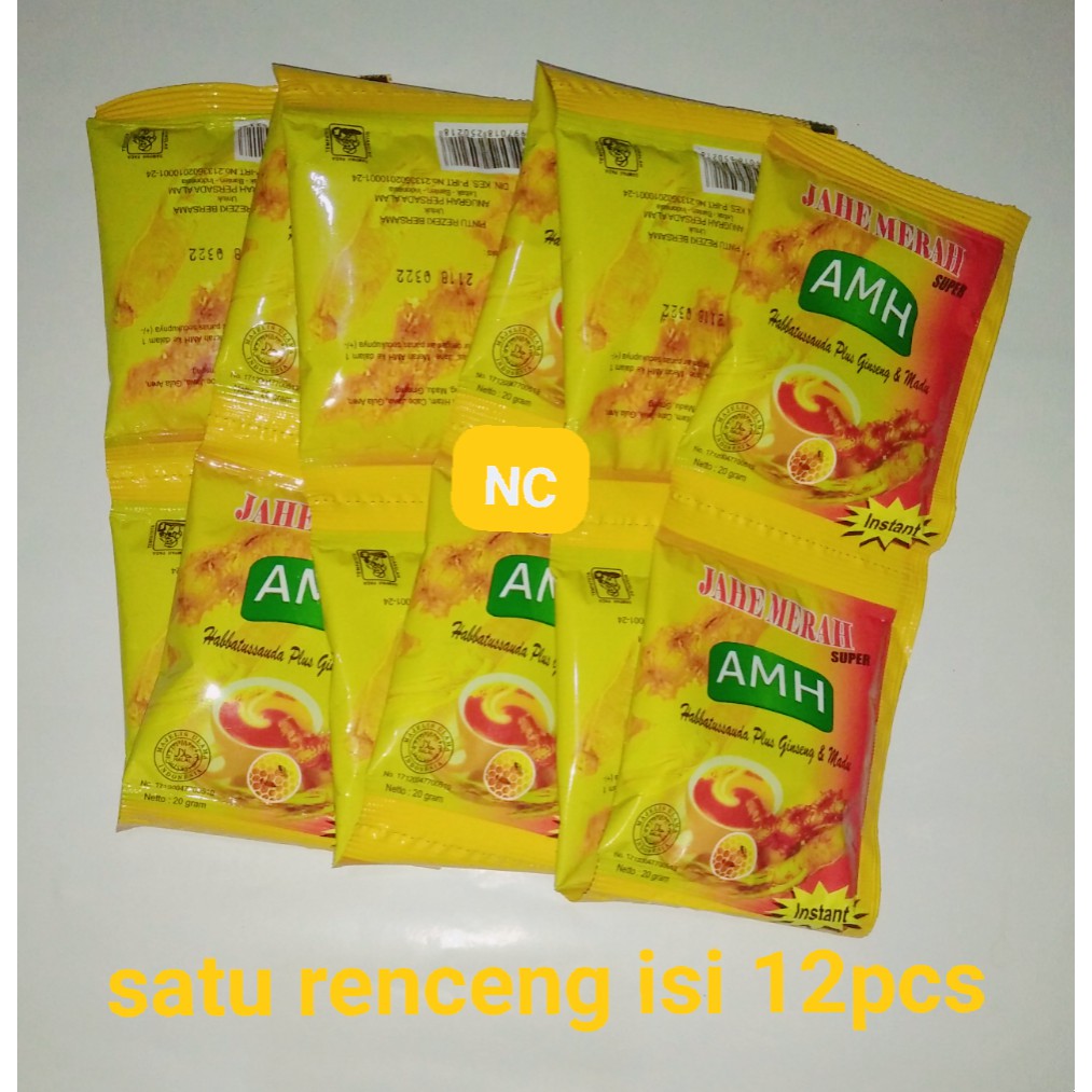 

jahe merah super Amanah Jahe Merah satu renceng isi 12 pcs