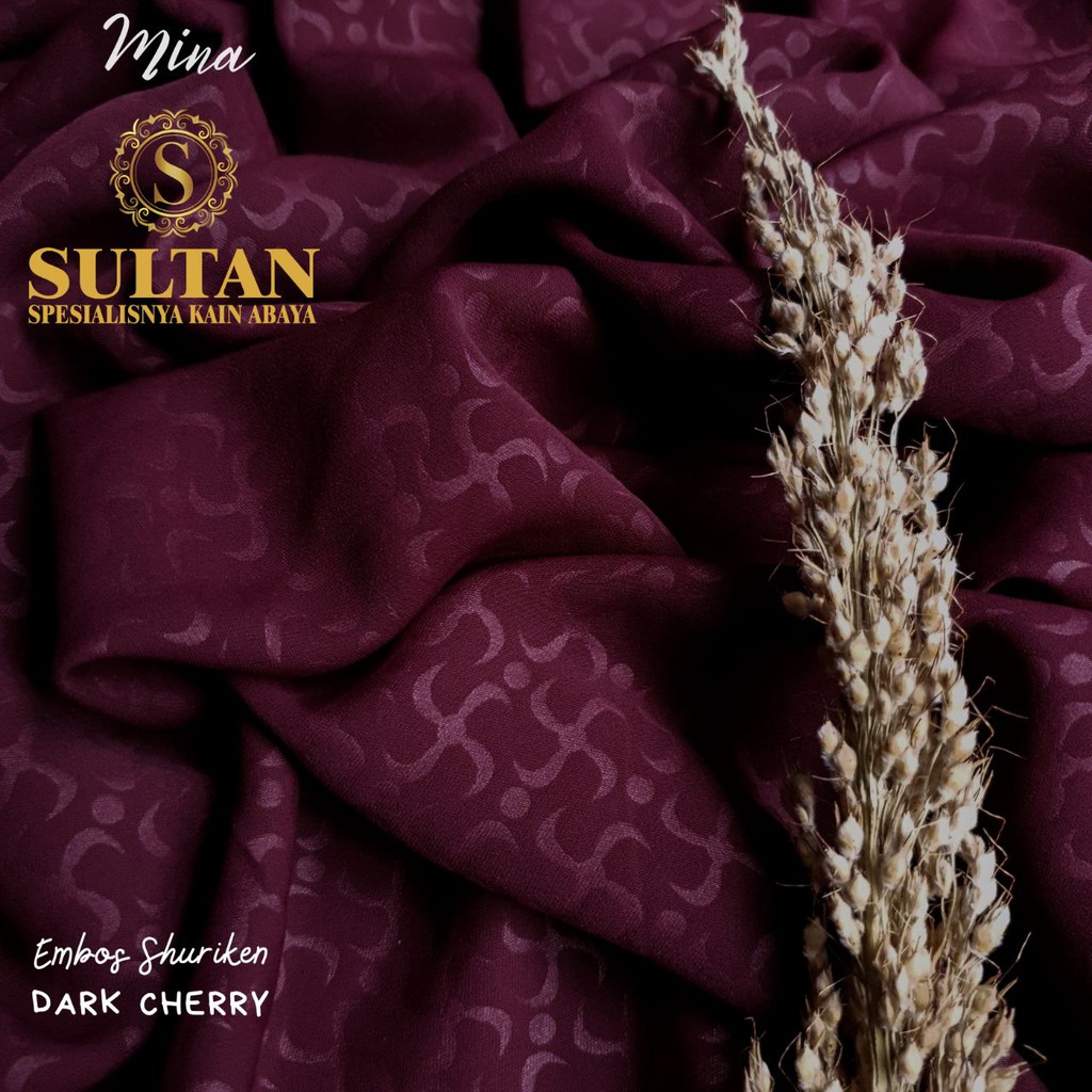 50CM EMBOS SHURIKEN MINA ANTI UV DARK CHERRY KAIN SULTAN