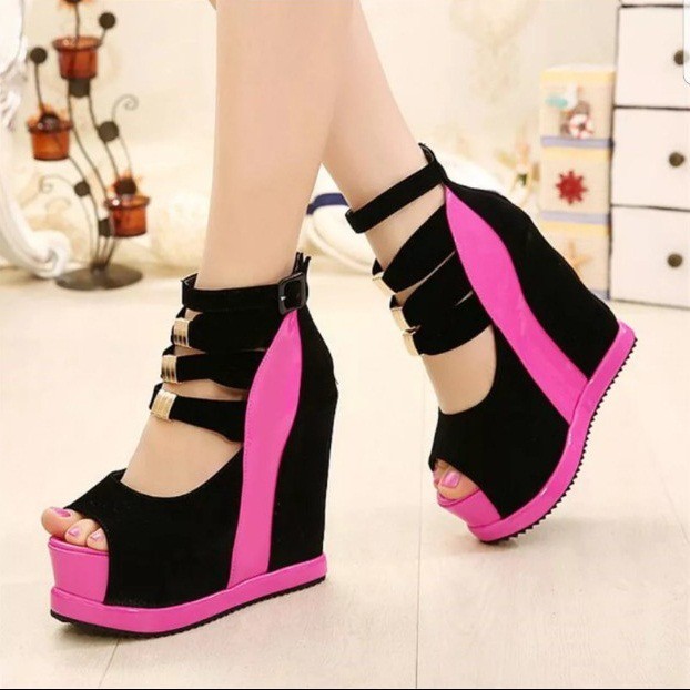 Star srller ZPT-sandal wedges tali gelang kaki  wanita OF-09